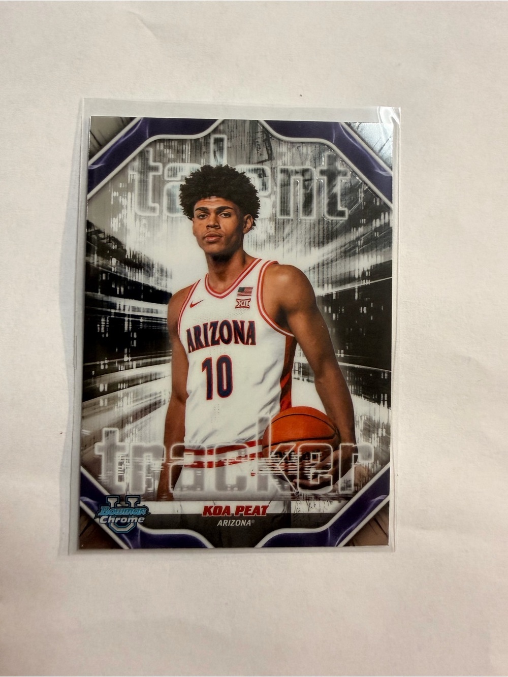 🔥Arizona Wildcats #10 Koa Peat Basketball Card - White & Red Jersey